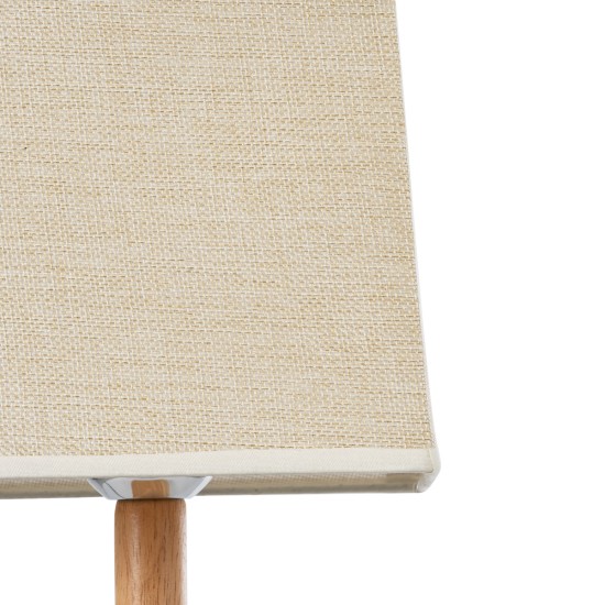 KOLIPE 02038 Boho Επιτραπέζιο Φωτιστικό Πορτατίφ με Ντουί 1 x E27 AC 220-240V IP20 - Μπεζ - Μ18 x Π18 x Υ25cm