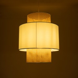 SAIGE 02045 Boho Κρεμαστό Φωτιστικό Οροφής με Ντουί 1 x E27 AC 220-240V IP20 - Γαλάζιο & Μπεζ - Μ50 x Π50 x Υ60cm