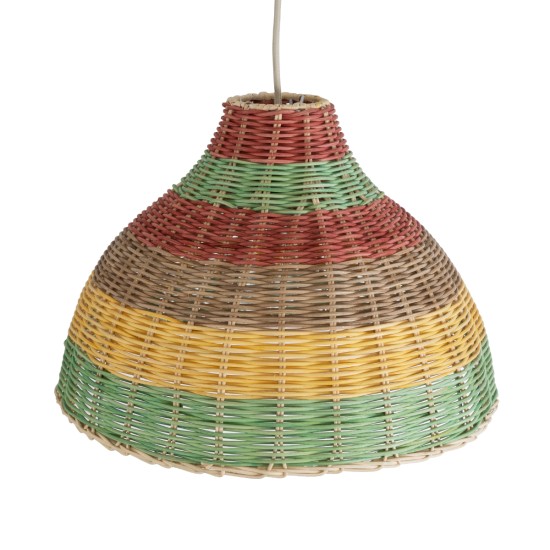 CABALLEROS 02053 Boho Κρεμαστό Φωτιστικό Καμπάνα Μονόφωτο 1 x E27 IP20 Πολύχρωμο Ξύλο - Μ40 x Π40 x Υ27cm CABALLEROS 02053 Boho Κρεμαστό Φωτιστικό Καμπάνα Μονόφωτο 1 x E27 IP20 Πολύχρωμο Ξύλο - Μ40 x Π40 x Υ27cm
