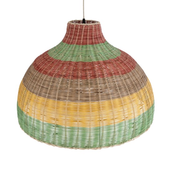 CABALLEROS 02054 Boho Κρεμαστό Φωτιστικό Καμπάνα Μονόφωτο 1 x E27 IP20 Πολύχρωμο Ξύλο - Μ70 x Π70 x Υ48cm CABALLEROS 02054 Boho Κρεμαστό Φωτιστικό Καμπάνα Μονόφωτο 1 x E27 IP20 Πολύχρωμο Ξύλο - Μ70 x Π70 x Υ48cm
