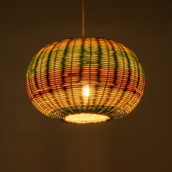 CABALLEROS 02055 Boho Κρεμαστό Φωτιστικό Οροφής με Ντουί 1 x E27 AC 220-240V IP20 - Πολύχρωμο - Μ40 x Π40 x Υ25cm