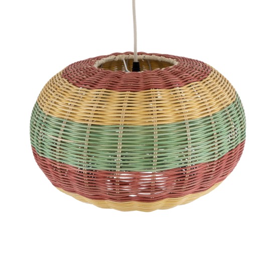 CABALLEROS 02055 Boho Κρεμαστό Φωτιστικό Μπάλα Μονόφωτο 1 x E27 IP20 Πολύχρωμο Ξύλο - Μ40 x Π40 x Υ25cm CABALLEROS 02055 Boho Κρεμαστό Φωτιστικό Μπάλα Μονόφωτο 1 x E27 IP20 Πολύχρωμο Ξύλο - Μ40 x Π40 x Υ25cm