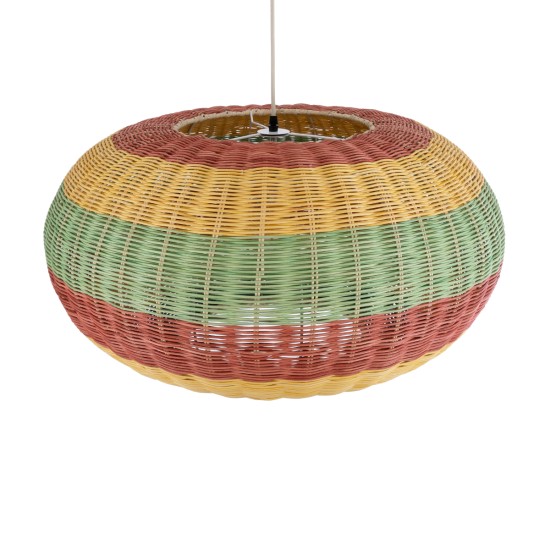 CABALLEROS 02056 Boho Κρεμαστό Φωτιστικό Μπάλα Μονόφωτο 1 x E27 IP20 Πολύχρωμο Ξύλο - Μ70 x Π70 x Υ36cm CABALLEROS 02056 Boho Κρεμαστό Φωτιστικό Μπάλα Μονόφωτο 1 x E27 IP20 Πολύχρωμο Ξύλο - Μ70 x Π70 x Υ36cm