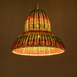 CABALLEROS 02057 Boho Κρεμαστό Φωτιστικό Οροφής με Ντουί 1 x E27 AC 220-240V IP20 - Πολύχρωμο - Μ40 x Π40 x Υ30cm