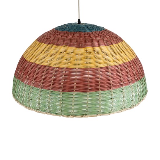 CABALLEROS 02061 Boho Κρεμαστό Φωτιστικό Καμπάνα Μονόφωτο 1 x E27 IP20 Πολύχρωμο Ξύλο - Μ70 x Π70 x Υ34cm CABALLEROS 02061 Boho Κρεμαστό Φωτιστικό Καμπάνα Μονόφωτο 1 x E27 IP20 Πολύχρωμο Ξύλο - Μ70 x Π70 x Υ34cm