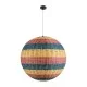 CABALLEROS 02063 Boho Κρεμαστό Φωτιστικό Μπάλα Μονόφωτο 1 x E27 IP20 Πολύχρωμο Ξύλο - Μ70 x Π70 x Υ70cm CABALLEROS 02063 Boho Κρεμαστό Φωτιστικό Μπάλα Μονόφωτο 1 x E27 IP20 Πολύχρωμο Ξύλο - Μ70 x Π70 x Υ70cm