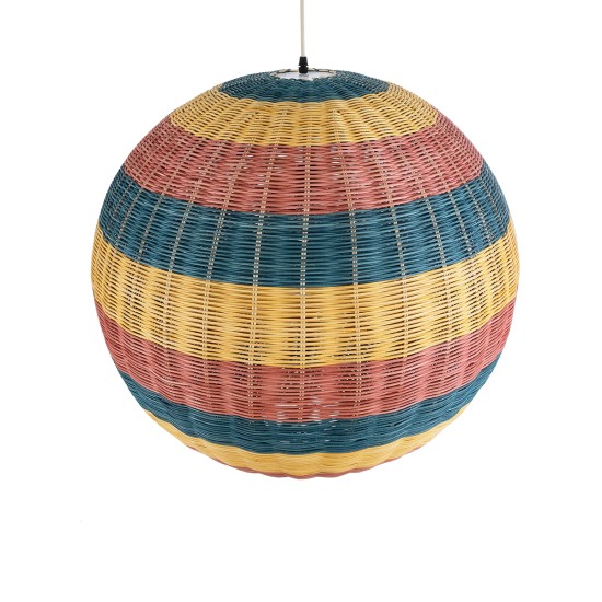 CABALLEROS 02063 Boho Κρεμαστό Φωτιστικό Μπάλα Μονόφωτο 1 x E27 IP20 Πολύχρωμο Ξύλο - Μ70 x Π70 x Υ70cm CABALLEROS 02063 Boho Κρεμαστό Φωτιστικό Μπάλα Μονόφωτο 1 x E27 IP20 Πολύχρωμο Ξύλο - Μ70 x Π70 x Υ70cm