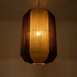 SALERNO 02076 Boho Κρεμαστό Φωτιστικό Οροφής με Ντουί 1 x E27 AC 220-240V IP20 - Μπεζ & Καφέ - Μ50 x Π50 x Υ80cm