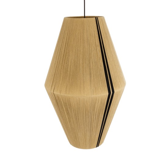 SALERNO 02077 Boho Κρεμαστό Φωτιστικό Καμπάνα Μονόφωτο 1 x E27 IP20 Μπεζ & Μαύρο Βαμβακερό Νήμα - Μ50 x Π50 x Υ80cm SALERNO 02077 Boho Κρεμαστό Φωτιστικό Καμπάνα Μονόφωτο 1 x E27 IP20 Μπεζ & Μαύρο Βαμβακερό Νήμα - Μ50 x Π50 x Υ80cm