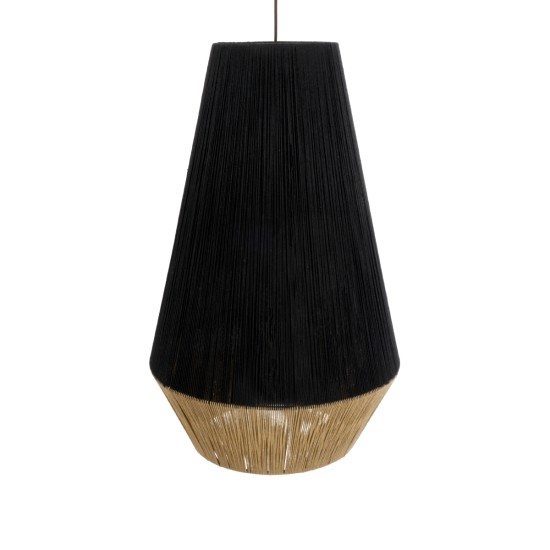 SALERNO 02080 Boho Κρεμαστό Φωτιστικό Καμπάνα Μονόφωτο 1 x E27 IP20 Μαύρο & Μπεζ Βαμβακερό Νήμα - Μ50 x Π50 x Υ80cm SALERNO 02080 Boho Κρεμαστό Φωτιστικό Καμπάνα Μονόφωτο 1 x E27 IP20 Μαύρο & Μπεζ Βαμβακερό Νήμα - Μ50 x Π50 x Υ80cm