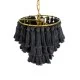 MISSOULA 02087 Boho Κρεμαστό Φωτιστικό Οροφής με Ντουί 1 x E27 AC 220-240V IP20 - Μαύρο & Χρυσό - Μ30 x Π30 x Υ40cm