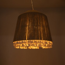 PUERTORICO 02093 Boho Κρεμαστό Φωτιστικό Οροφής με Ντουί 3 x E27 AC 220-240V IP20 - Μπεζ - Μ80 x Π80 x Υ80cm