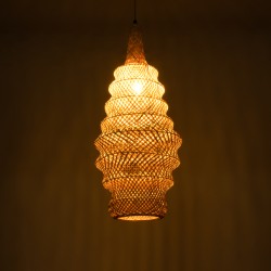 MAUI 02114 Boho Κρεμαστό Φωτιστικό Οροφής με Ντουί 1 x E27 AC 220-240V IP20 - Μπεζ - Μ30 x Π30 x Y77cm