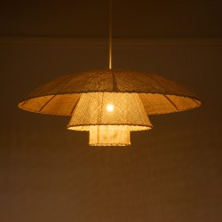 ZORA 02139 Boho Κρεμαστό Φωτιστικό Οροφής με Ντουί 1 x E27 AC 220-240V IP20 - Μπεζ - Μ80 x Π80 x Υ32cm