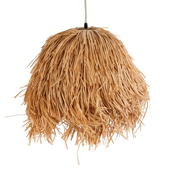 GUADELOUPE 02154 Boho Κρεμαστό Φωτιστικό Καμπάνα Μονόφωτο 1 x E27 IP20 Καφέ Raffia - Μ50 x Π50 x Υ40cm GUADELOUPE 02154 Boho Κρεμαστό Φωτιστικό Καμπάνα Μονόφωτο 1 x E27 IP20 Καφέ Raffia - Μ50 x Π50 x Υ40cm