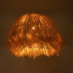 GUADELOUPE 02155 Boho Κρεμαστό Φωτιστικό Οροφής με Ντουί 1 x E27 AC 220-240V IP20 - Καφέ - Μ80 x Π80 x Υ60cm