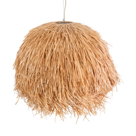 GUADELOUPE 02155 Boho Κρεμαστό Φωτιστικό Καμπάνα Μονόφωτο 1 x E27 IP20 Καφέ Raffia - Μ80 x Π80 x Υ60cm GUADELOUPE 02155 Boho Κρεμαστό Φωτιστικό Καμπάνα Μονόφωτο 1 x E27 IP20 Καφέ Raffia - Μ80 x Π80 x Υ60cm