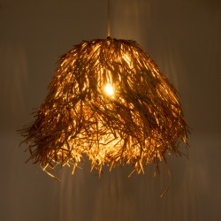 GUADELOUPE 02157 Boho Κρεμαστό Φωτιστικό Οροφής με Ντουί 1 x E27 AC 220-240V IP20 - Μπεζ - Μ50 x Π50 x Υ40cm