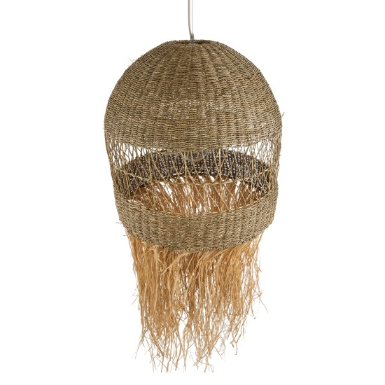 SAINTLUCIA 02161 Boho Κρεμαστό Φωτιστικό Καμπάνα Μονόφωτο 1 x E27 IP20 Μπεζ Raffia - Μ66 x Π66 x Υ120cm SAINTLUCIA 02161 Boho Κρεμαστό Φωτιστικό Καμπάνα Μονόφωτο 1 x E27 IP20 Μπεζ Raffia - Μ66 x Π66 x Υ120cm