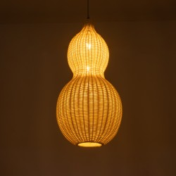 KINGSTOWN 02168 Boho Κρεμαστό Φωτιστικό Οροφής με Ντουί 1 x E27 AC 220-240V IP20 - Μπεζ - Μ30 x Π30 x Υ60cm