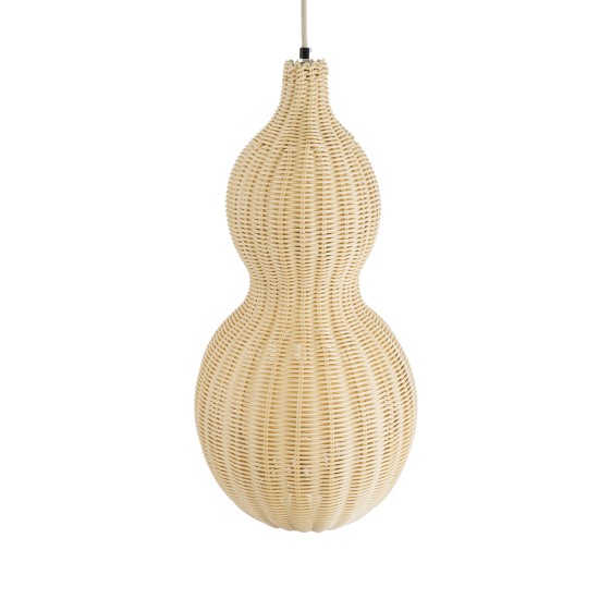 KINGSTOWN 02168 Boho Κρεμαστό Φωτιστικό Πλέγμα Μονόφωτο 1 x E27 IP20 Μπεζ Ξύλο - Μ30 x Π30 x Υ60cm KINGSTOWN 02168 Boho Κρεμαστό Φωτιστικό Πλέγμα Μονόφωτο 1 x E27 IP20 Μπεζ Ξύλο - Μ30 x Π30 x Υ60cm