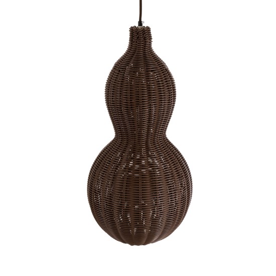 KINGSTOWN 02169 Boho Κρεμαστό Φωτιστικό Πλέγμα Μονόφωτο 1 x E27 IP20 Καφέ Ξύλο - Μ30 x Π30 x Υ60cm KINGSTOWN 02169 Boho Κρεμαστό Φωτιστικό Πλέγμα Μονόφωτο 1 x E27 IP20 Καφέ Ξύλο - Μ30 x Π30 x Υ60cm