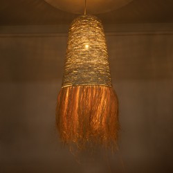 LETA 02171 Boho Κρεμαστό Φωτιστικό Οροφής με Ντουί 1 x E27 AC 220-240V IP20 - Μπεζ - Μ50 x Π50 x Υ150cm