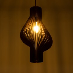 MIHIRO 02173 Boho Κρεμαστό Φωτιστικό Οροφής με Ντουί 1 x E27 AC 220-240V IP20 - Καφέ - Μ32 x Π32 x Υ56cm