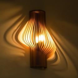 MIHIRO 02174 Boho Φωτιστικό Τοίχου - Απλίκα με Ντουί 1 x E27 AC 220-240V IP20 - Μπεζ - Μ25 x Π13 x Υ40cm