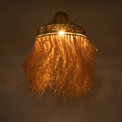 PORTOFERRAIO 02185 Boho Κρεμαστό Φωτιστικό Οροφής με Ντουί 1 x E27 AC 220-240V IP20 - Μπεζ - Μ50 x Π50 x Υ80cm