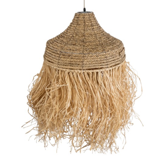 PORTOFERRAIO 02185 Boho Κρεμαστό Φωτιστικό Καμπάνα Μονόφωτο 1 x E27 IP20 Μπεζ Raffia - Μ50 x Π50 x Υ80cm PORTOFERRAIO 02185 Boho Κρεμαστό Φωτιστικό Καμπάνα Μονόφωτο 1 x E27 IP20 Μπεζ Raffia - Μ50 x Π50 x Υ80cm