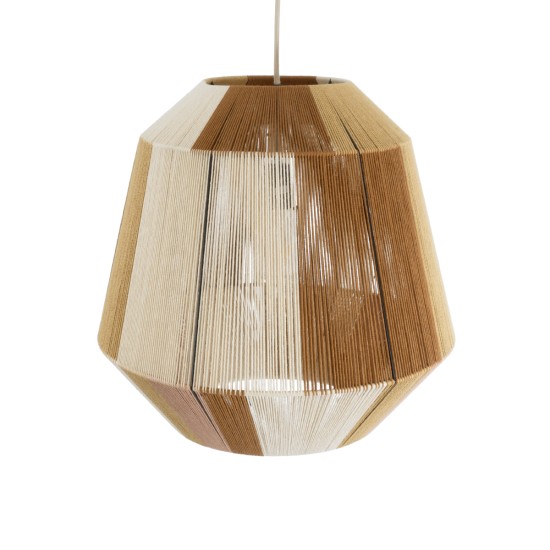 SALERNO 02187 Boho Κρεμαστό Φωτιστικό Καμπάνα Μονόφωτο 1 x E27 IP20 Μπεζ & Καφέ Βαμβακερό Νήμα - Μ50 x Π50 x Υ50cm SALERNO 02187 Boho Κρεμαστό Φωτιστικό Καμπάνα Μονόφωτο 1 x E27 IP20 Μπεζ & Καφέ Βαμβακερό Νήμα - Μ50 x Π50 x Υ50cm