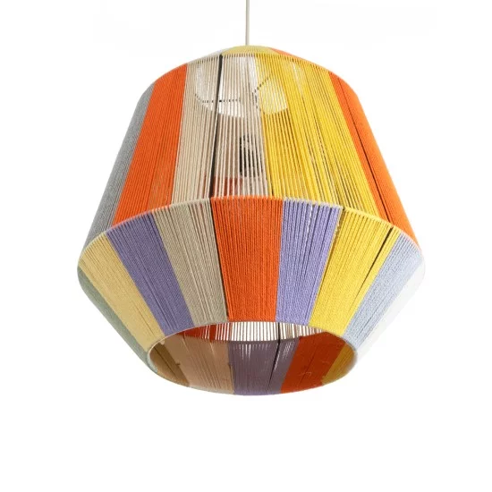 SALERNO 02188 Boho Κρεμαστό Φωτιστικό Καμπάνα Μονόφωτο 1 x E27 IP20 Πολύχρωμο Βαμβακερό Νήμα - Μ50 x Π50 x Υ50cm SALERNO 02188 Boho Κρεμαστό Φωτιστικό Καμπάνα Μονόφωτο 1 x E27 IP20 Πολύχρωμο Βαμβακερό Νήμα - Μ50 x Π50 x Υ50cm