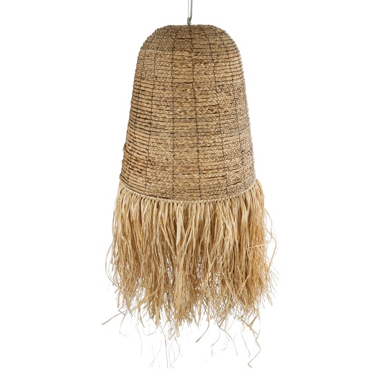 PORTOFERRAIO 02190 Boho Κρεμαστό Φωτιστικό Καμπάνα Μονόφωτο 1 x E27 IP20 Μπεζ Raffia - Μ60 x Π60 x Υ120cm PORTOFERRAIO 02190 Boho Κρεμαστό Φωτιστικό Καμπάνα Μονόφωτο 1 x E27 IP20 Μπεζ Raffia - Μ60 x Π60 x Υ120cm
