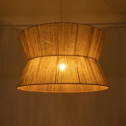 BISBEE 02205 Boho Κρεμαστό Φωτιστικό Οροφής με Ντουί 1 x E27 AC 220-240V IP20 - Μπεζ - Μ80 x Π80 x Υ48cm