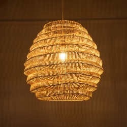 OREGON 02206 Boho Κρεμαστό Φωτιστικό Οροφής με Ντουί 1 x E27 AC 220-240V IP20 - Μπεζ - Μ60 x Π60 x Υ56cm