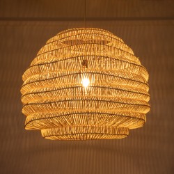 OREGON 02207 Boho Κρεμαστό Φωτιστικό Οροφής με Ντουί 1 x E27 AC 220-240V IP20 - Μπεζ - Μ80 x Π80 x Υ65cm