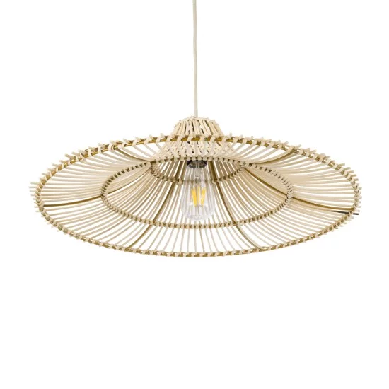 PALERMO 02208 Boho Κρεμαστό Φωτιστικό Καμπάνα Μονόφωτο 1 x E27 IP20 Μπεζ Ρατάν - Μ60 x Π60 x Υ20cm PALERMO 02208 Boho Κρεμαστό Φωτιστικό Καμπάνα Μονόφωτο 1 x E27 IP20 Μπεζ Ρατάν - Μ60 x Π60 x Υ20cm