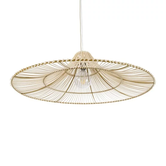 PALERMO 02209 Boho Κρεμαστό Φωτιστικό Καμπάνα Μονόφωτο 1 x E27 IP20 Μπεζ Ρατάν - Μ100 x Π100 x Υ30cm PALERMO 02209 Boho Κρεμαστό Φωτιστικό Καμπάνα Μονόφωτο 1 x E27 IP20 Μπεζ Ρατάν - Μ100 x Π100 x Υ30cm