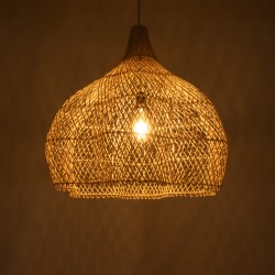 ADEJE 02210 Boho Κρεμαστό Φωτιστικό Οροφής με Ντουί 1 x E27 AC 220-240V IP20 - Μπεζ - Μ60 x Π60 x Υ60cm