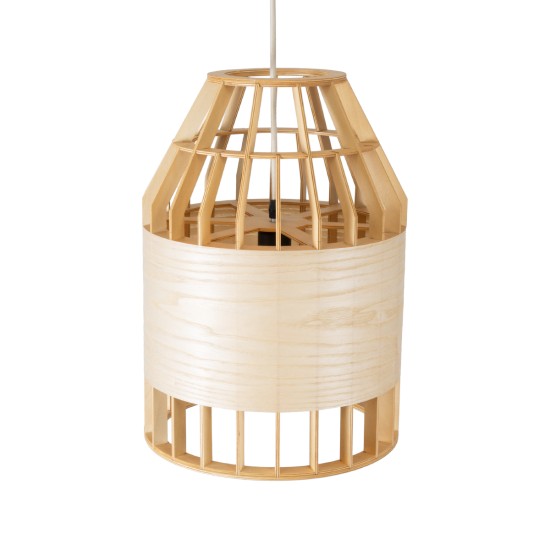 GALIA 02219 Boho Κρεμαστό Φωτιστικό Πλέγμα Μονόφωτο 1 x E27 IP20 Μπεζ & Καφέ Ξύλο - Μ30 x Π30 x Υ40cm GALIA 02219 Boho Κρεμαστό Φωτιστικό Πλέγμα Μονόφωτο 1 x E27 IP20 Μπεζ & Καφέ Ξύλο - Μ30 x Π30 x Υ40cm