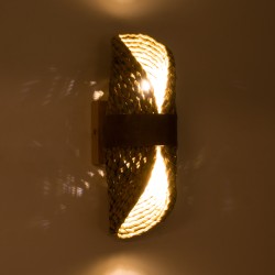 GUAVA 02222 Boho Φωτιστικό Τοίχου - Απλίκα με Ντουί 2 x G9 AC 220-240V IP20 - Μπεζ & Καφέ - Μ11 x Π13 x Υ30cm