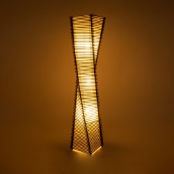 PALMA 02273 Boho Επιδαπέδιο Φωτιστικό με Ντουί 2 x E27 AC 220-240V IP20 - Καφέ & Μπεζ - Μ34 x Π34 x Υ130cm