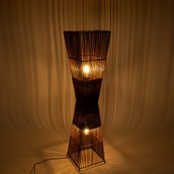 PALMA 02275 Boho Επιδαπέδιο Φωτιστικό με Ντουί 2 x E27 AC 220-240V IP20 - Καφέ - Μ30 x Π30 x Υ130cm