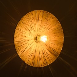 COLOMBO 02277 Boho Φωτιστικό Τοίχου - Απλίκα με Ντουί 1 x E27 AC 220-240V IP20 - Μπεζ - Μ40 x Π40 x Υ9cm