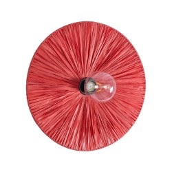 COLOMBO 02281 Boho Φωτιστικό Τοίχου - Απλίκα με Ντουί 1 x E27 AC 220-240V IP20 - Κόκκινο - Μ40 x Π40 x Υ9cm