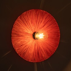 COLOMBO 02281 Boho Φωτιστικό Τοίχου - Απλίκα με Ντουί 1 x E27 AC 220-240V IP20 - Κόκκινο - Μ40 x Π40 x Υ9cm