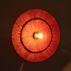 COLOMBO 02282 Boho Φωτιστικό Τοίχου - Απλίκα με Ντουί 1 x E27 AC 220-240V IP20 - Κόκκινο - Μ40 x Π40 x Υ9cm