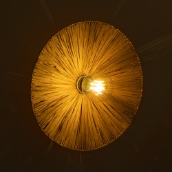 COLOMBO 02283 Boho Φωτιστικό Τοίχου - Απλίκα με Ντουί 1 x E27 AC 220-240V IP20 - Μπεζ - Μ40 x Π40 x Υ9cm