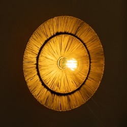 COLOMBO 02284 Boho Φωτιστικό Τοίχου - Απλίκα με Ντουί 1 x E27 AC 220-240V IP20 - Μπεζ - Μ40 x Π40 x Υ9cm